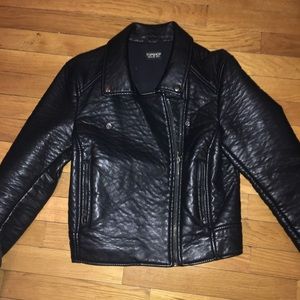 Black leather jacket